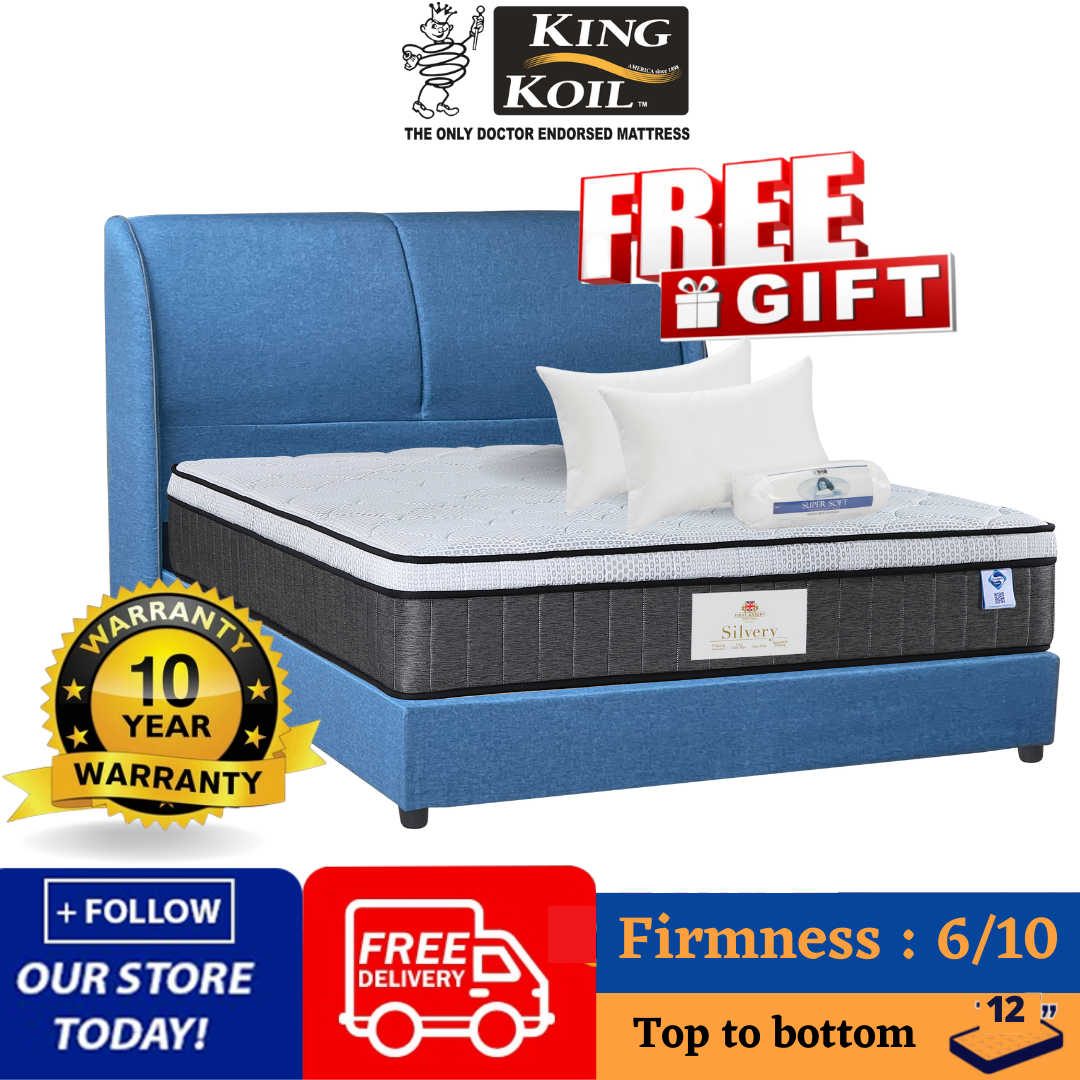 Free Shipping Bed Set King Koil Sri Putera Mattress Bed Frame 15 Years Warranty Tilam Katil 12 6 Inch Thickness Super X Spring System Premium Latex