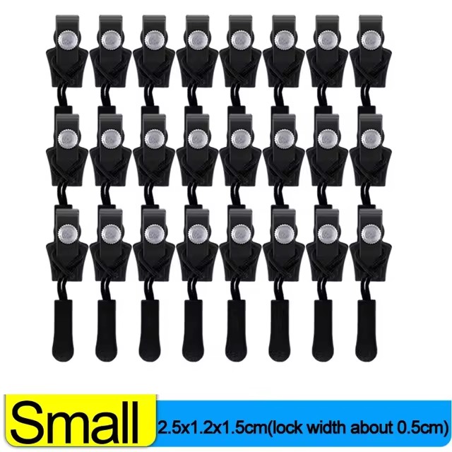 20Pcs Universal Zipper Repair Kit Quick Instant Detachable Zipper Head Replacement Zipper Slider Pull for Jacket Bags Coat Free Sewing