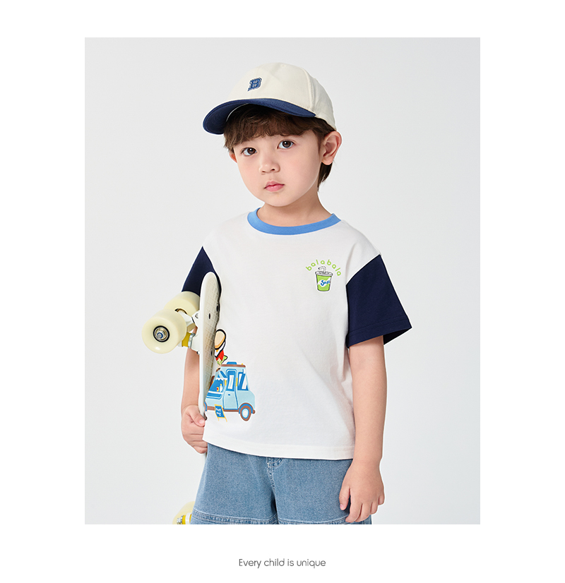 balabala Baby Boy Clothes Kids T Shirt Summer Top Tees Fashion Baby Comfortable · v2