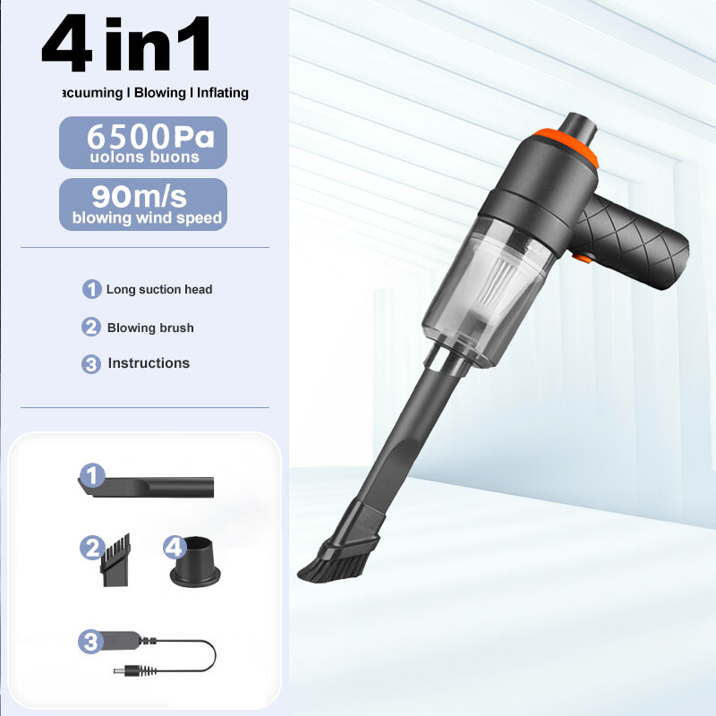 Sunkandi 4500Pa Máy hút bụi xe ô tô không dây cầm tay không dây Tự Động Chân Không Nhà Xe hai công dụng máy hút bụi mini
