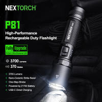 NEXTORCH ไฟฉาย P81แบบชาร์จไฟได้ความสว่างสูง3000ลูเมนไฟฉายกล LED พร้อมโหมด5โหมดและไฟแฟลชและตัวแบ่งแก้วเซรามิคสำหรับการทำงานกลางคืนการผจญภัยกลางแจ้งการป้องกันตัวเองใช้งานทุกวัน