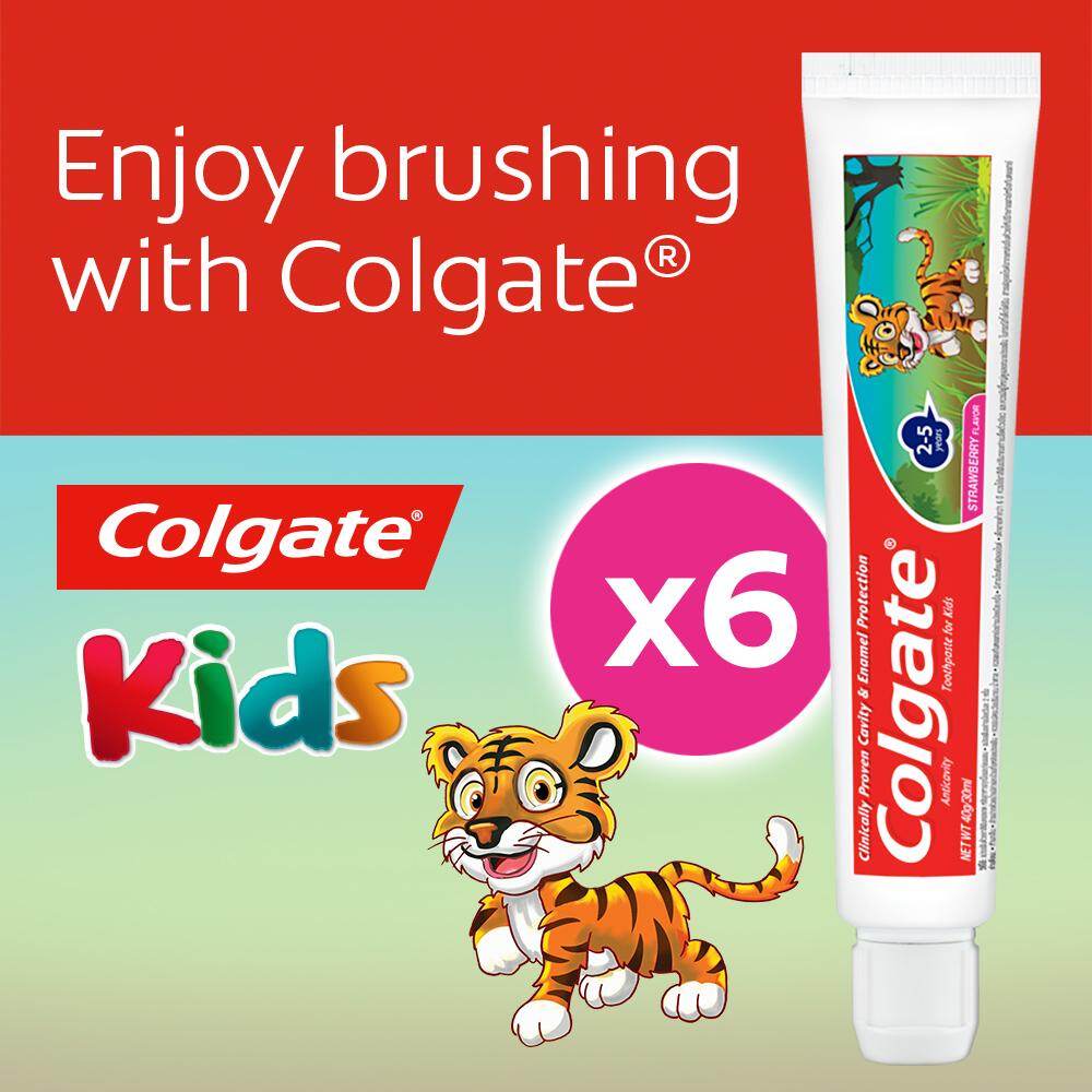 Gambar Colgate Kids Tiger Toothpaste 40g [Bundle of 6]
