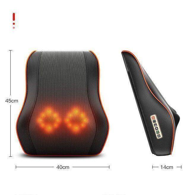 Gambar Shoulder and cervical spine massager neck waist shoulder back multi function lumbar spine whole body electric car pillow instrument cushion