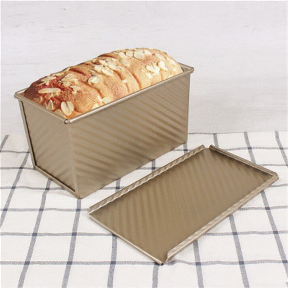 Gambar Rectangle Toast Bread Mold Baking Mold Cake Decorations Non Stick Metal Carbon Steel Baking Mold Home Kitchen Baking Tray 1pc