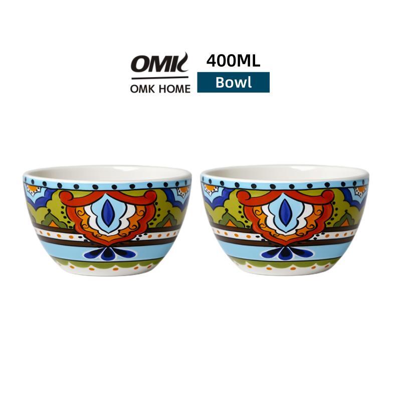 Omk phong cách bohemian gốm 4.7 inch bát 400ml