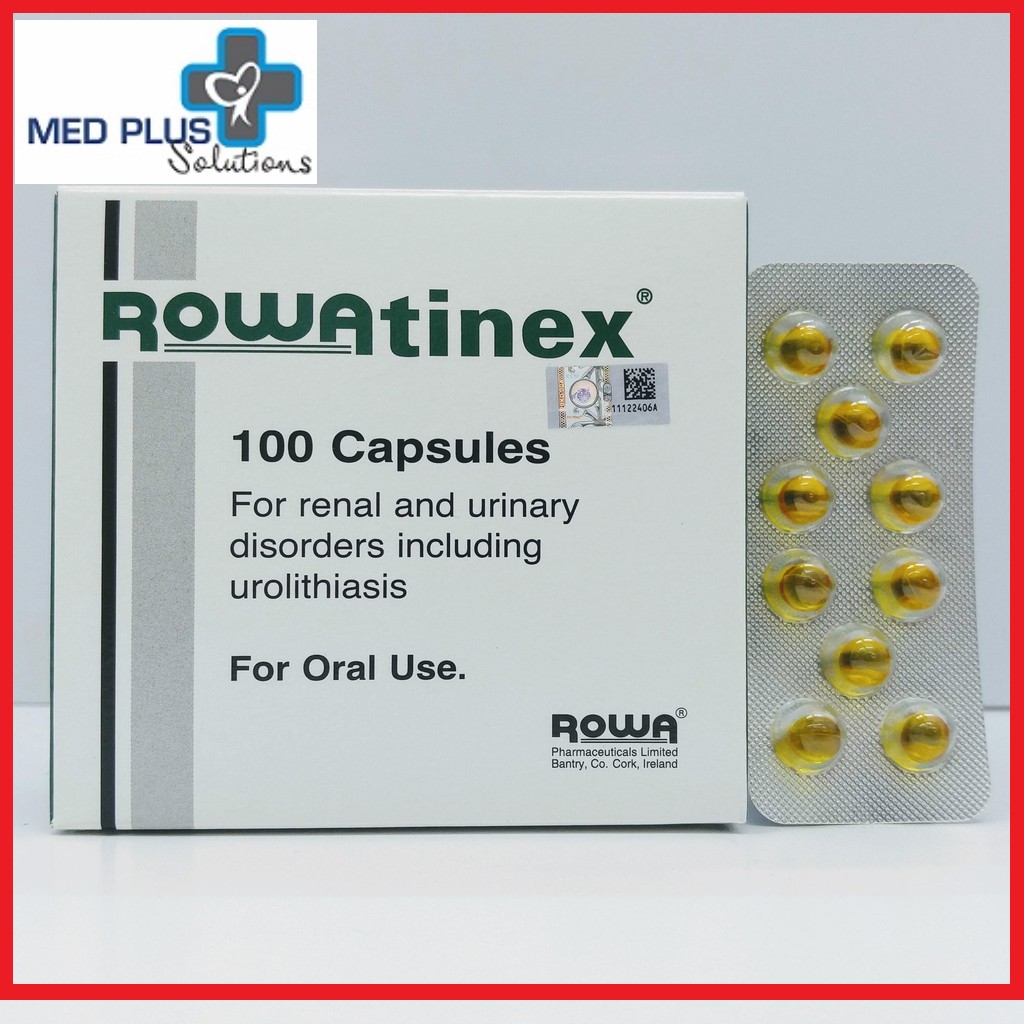 Rowatinex Capsules 100 Count | Renal & Urinary Health | Urolithiasis Support | Free Shipping