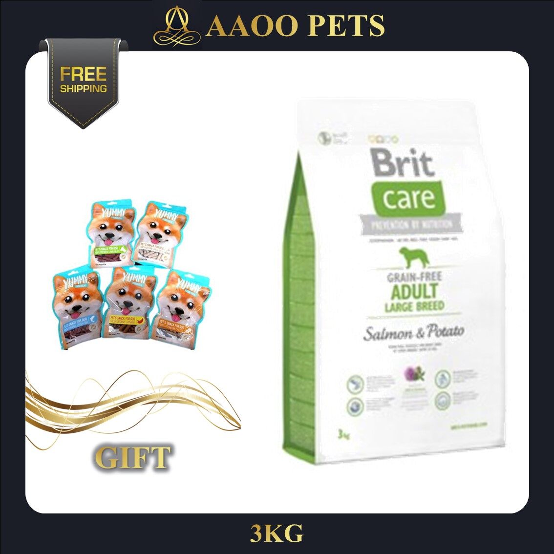 brit care dog show champion salmon & herring