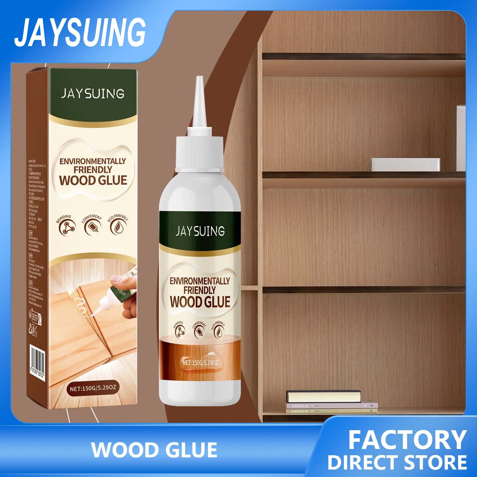 Jaysuing Special Adhesive for Wood Strong Woodworking White Latex Flooring Quick Drying Adhesive Universal Super Glue Strong Wood Glue 60ml Heavy Duty Adhesive Clear Woodworking Glue Wood Super Glue Strong for Wood Wood Edge Paper Wooden Craft ราคา 237 บาท*ส่งฟรี