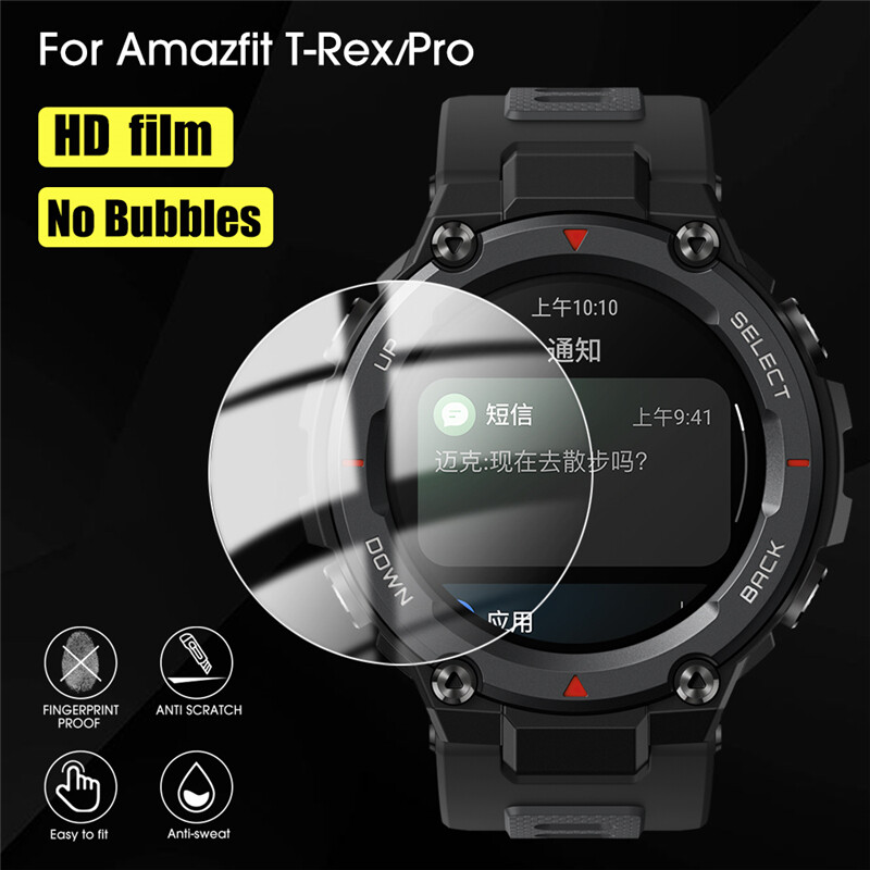 1/2pcs anti-scratch tempered glass phim cho huami amazfit t-rex pro bảo vệ màn hình hd film bìa cho huami amazfit t-rex smartwatch