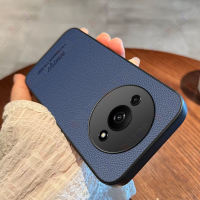 ROAZIC For Redmi A3 Phone Case Luxury Business Style Retro PU Leather Lens Camera Protection Soft Silicone Back Cover CP01