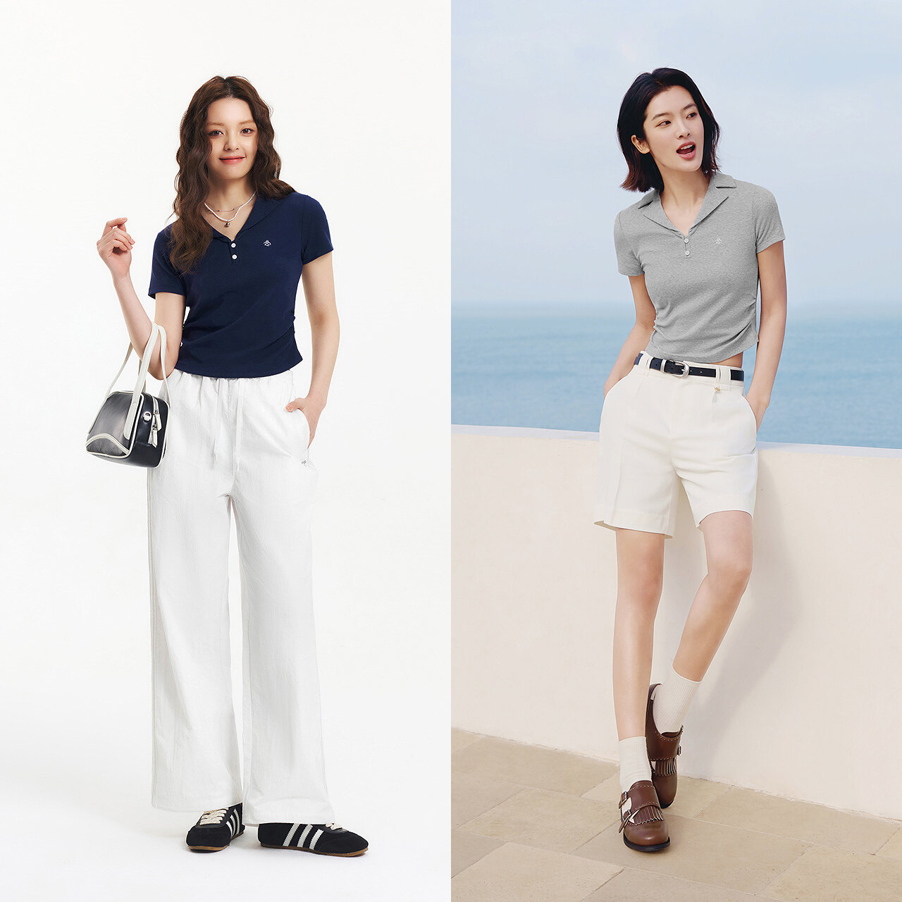 Semir Women Short Polo T-Shirt Suit Collar Simple Style 2025 Summer New Embroidered Cool Tight Top Slimming ราคา 1,303 บาท*ส่งฟรี