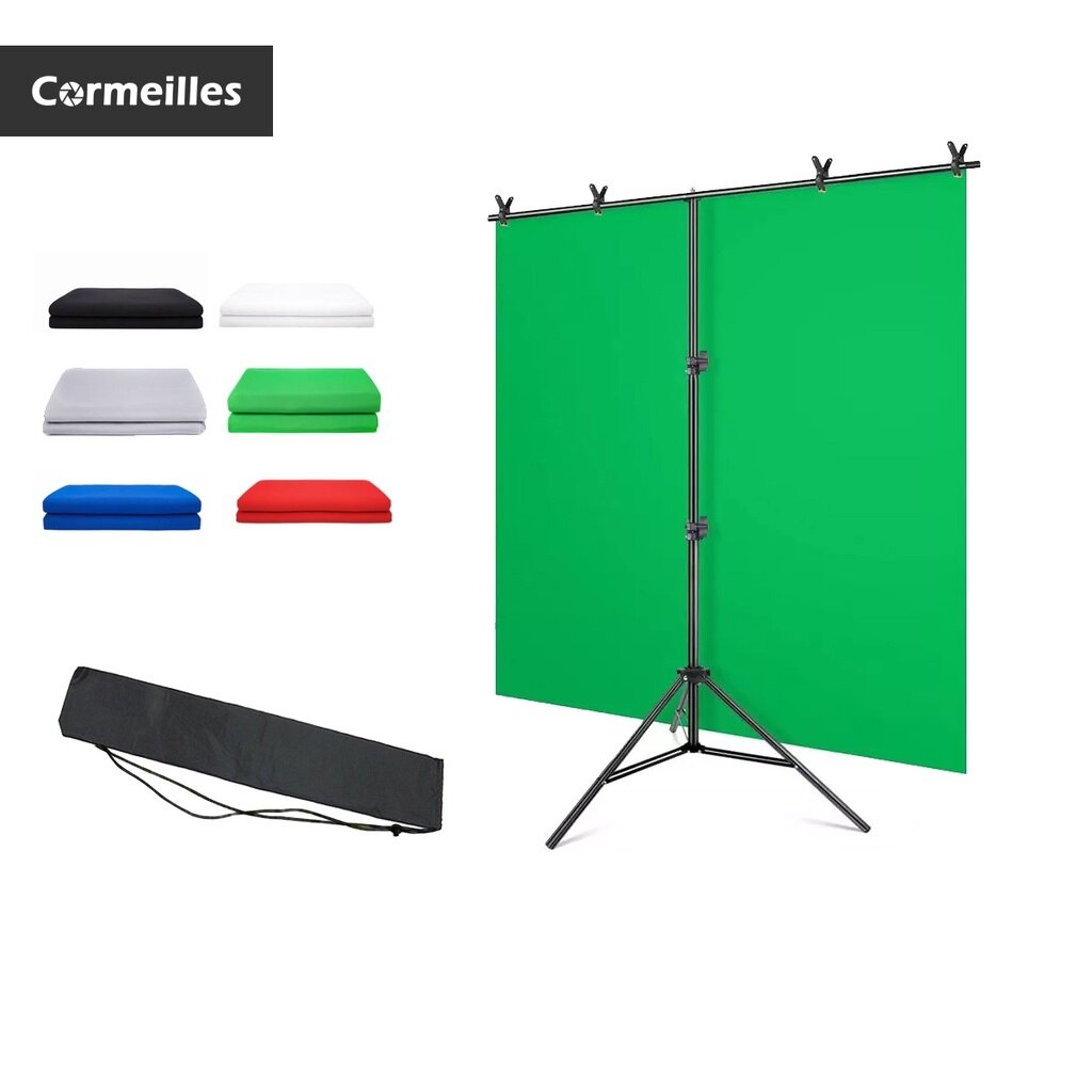 Tenwish Màn hình màu xanh lá cây Backdrop đứng chụp ảnh trong phòng chụp nền chromakey vải shoot hình bông phông nền Muslin Backdrop trắng/đen/xanh/Xanh