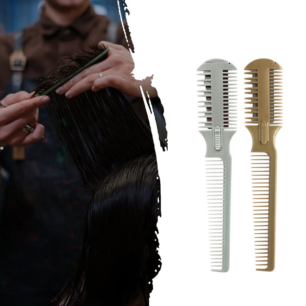 Lược Cạo Tóc, Lược Tỉa Tóc Hai Mặt Lược Cắt Tóc, Lược Chải Tóc Với Lưỡi Dao Cạo