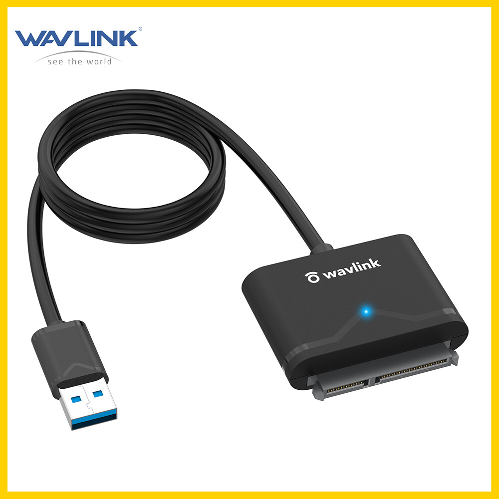 Wavlink USB 3.0 SATA III Hard Drive Adapter Cable Plug and Play SATA to USB 5Gbps Adapter Cable for 2.5" HDD/SSD and 3.5" HDD Hard Drive Connector with 12V/2A Power Adapter Supports UASP, TRIM and S.M.A.R.T Auto Sleep Mode Max 18TB - Black ราคา 453 บาท*ส่งฟรี