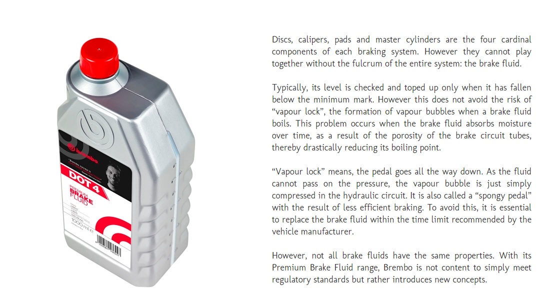 thumbnail image 2 of Brembo Premium DOT 4 Brake Fluid - 1 Liter (L04010) - Dry Boiling Point 245°C 2 of 2