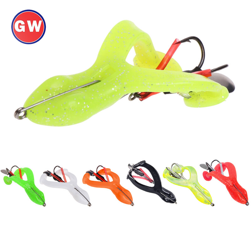 Topwater Soft Frog Fishing Lure With Double Sharp Hooks Artificial