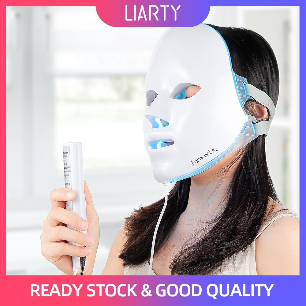 Gambar LIARTY 7  color LED light Photon Facial Mask Therapy Skin Facial Care Improves Skin Elasticity Beauty Device