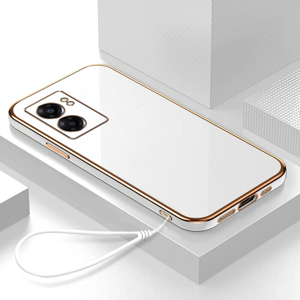 Ốp Lưng OPPO A57 2023 Ốp Lưng Vỏ sang trọng 6D Mạ điện mềm Khung hình vuông silicon mềm mại sáng bón