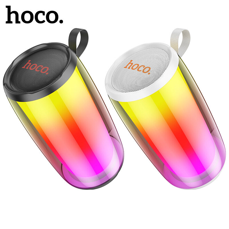 Hoco HC18 Portable Jumper Colorful luminous Wireless Bluetooth Speaker Support FM, TF card, U disk, TWS, AUX for IOS &Android cellphone ราคา 1,499 บาท*ส่งฟรี