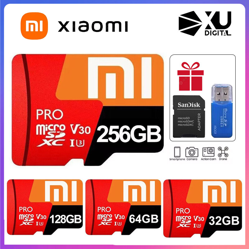 Xiaomi Thẻ Nhớ Micro Tốc Độ Cao 16GB Thẻ Micro SD XC Microsd Camera Giám Sát Di Động Thẻ TF Thẻ Nhớ Di Động C10 32GB 64GB Thẻ Nhớ 512GB 256GB 128GB