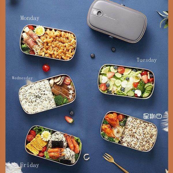 Gambar 9ZhouGZ Bear electric heating lunch box office workers with rice artifact freecan be plugged into electricity insulation from hot lunch box