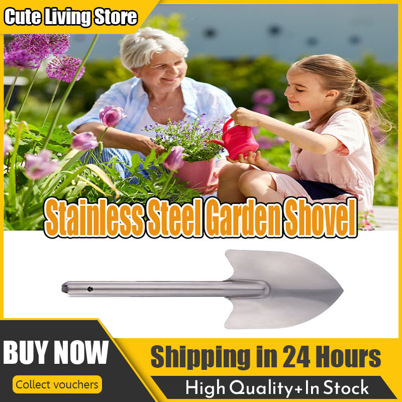 Máy Bay Sân Vườn Bằng Thép Không Gỉ Muỗng Đất Trồng Chậu Lớn Tay Xẻng Công Cụ Máy Đào Đất Chống Uốn Cong Để Làm Vườn Trồng Cây Hoặc Đào W-Eeds