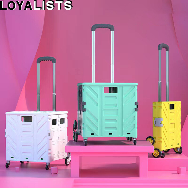 LOYALISTS Xe Đẩy Mua Sắm Di Động Vali Kéo Vali Gấp Gọn Xe Đẩy 50L