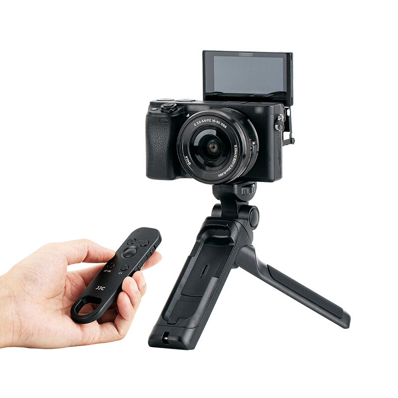 JJC Tay Cầm Máy Ảnh Tay Cầm Ổn Định Giá Ba Chân Chụp Với Điều Khiển Từ Xa Không Dây Có Thể Tháo Rời Cho Sony ZV1, ZVE10, A7C, A6100, A6400, A6600, A7 III, A7R III, A7S III, A7R IV, A9, a9II, RX0II, RX100VII (Sony GP-VPT2BT)