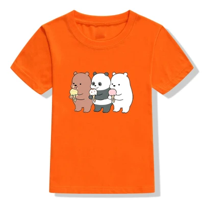 We Bare Bears Print Kids T Shirts Cute Cartoon Girls Boys Short Sleeve 2021 Summer Unisex Casual Tops Tee (7)