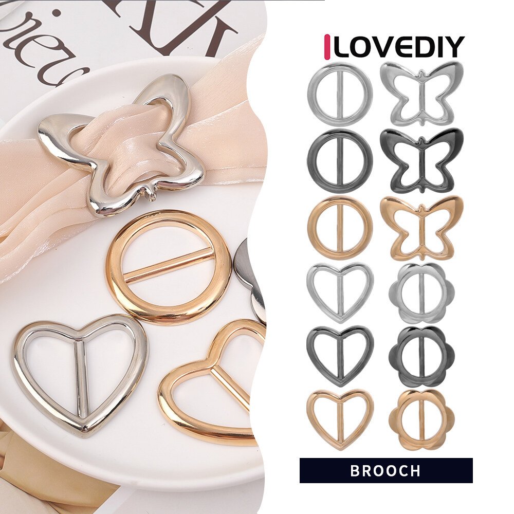 [ILOVEDIY] Corner Buckle High-End Fashion Simple Multifunctional Silk Scarf Buckle Accessories Decorative Buckle