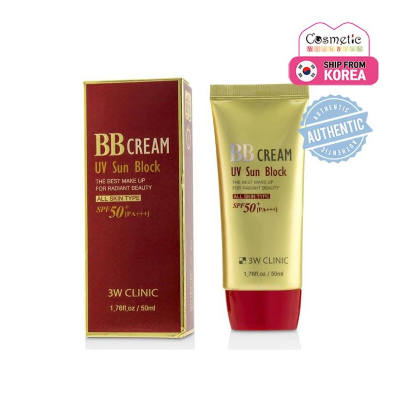 3W Clinic UV Sun Block BB Cream 50ml - Ready Stock