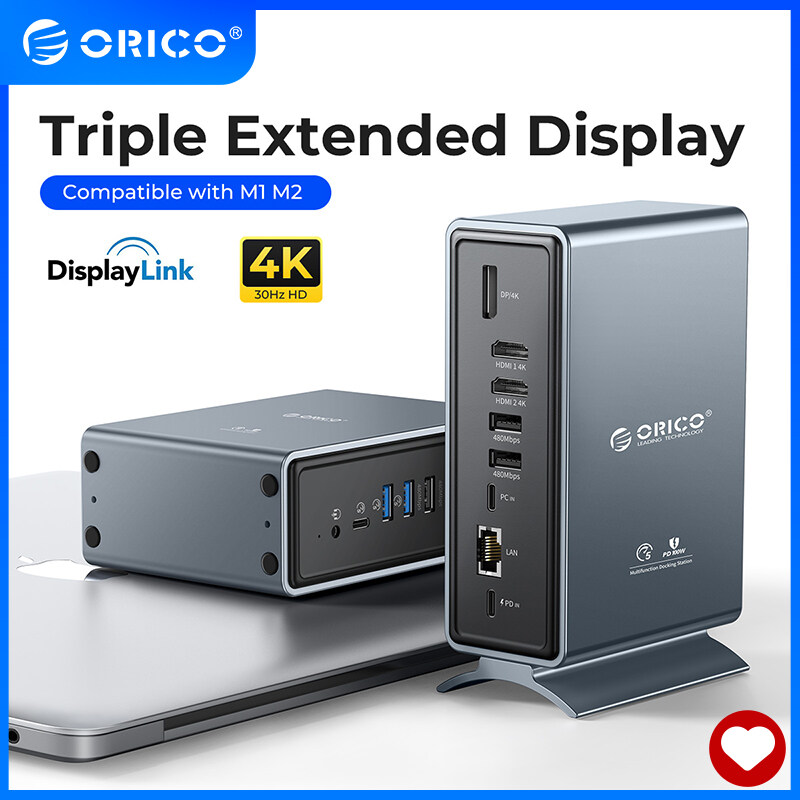 USB C Docking Station ORICO Type-C USB Trung Tâm 15-In-1 Đa Chức Năng Docking Station Hỗ Trợ M1 Macb