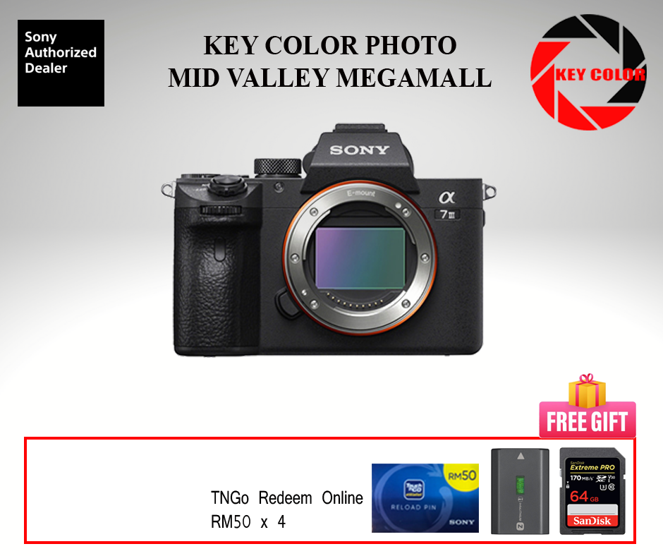 Sony A7III A7M3 A7M3 (Body) + Free 64GB + Extra Sony Battery + TnG Rm200- Sony Malaysia 2 Year Warranty
