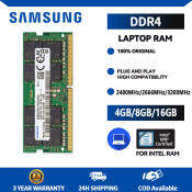 Samsung DDR4 SODIMM Laptop RAM 4GB-16GB, 2400-3200MHz