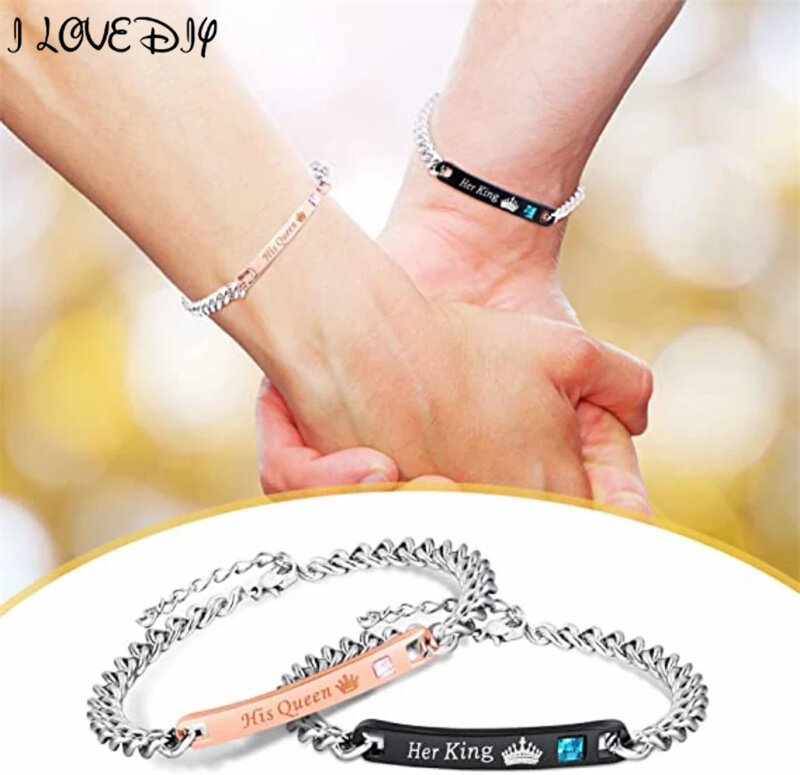 Buy YouBella Valentine His or Hers Matching Set Queen King Titanium  Stainless Steel Couple Bracelet Rings for GirlsWomens Online at Best  Prices in India  JioMart