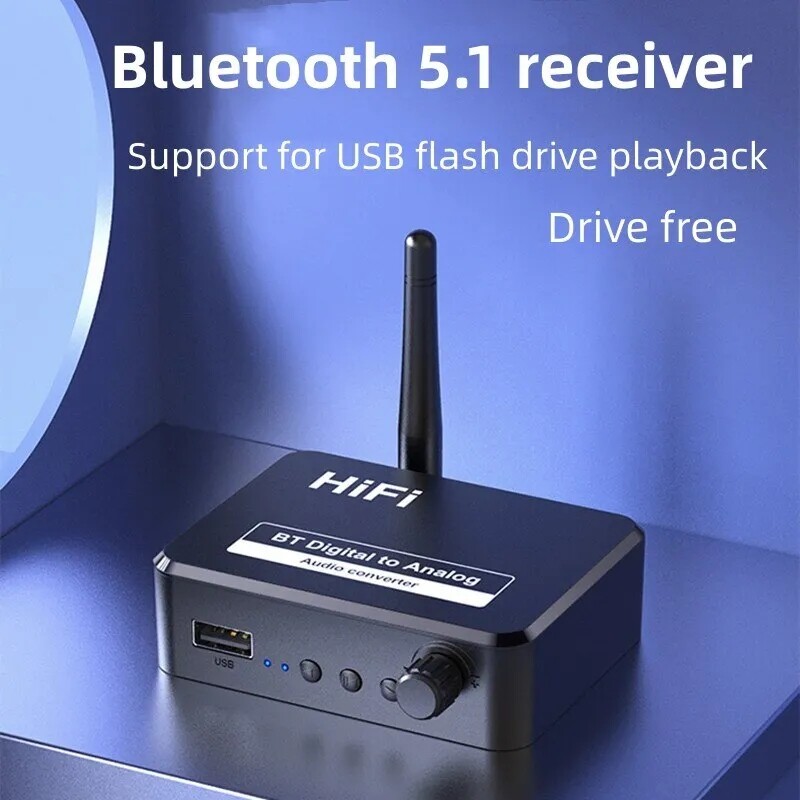 RCA Receiver APTX HD Hifi Bộ chuyển đổi Bluetooth 3.5 mét jack AUX không dây cho PC TV Loa xe hơi âm thanh Dongle thụ thể phụ trợ âm nhạc