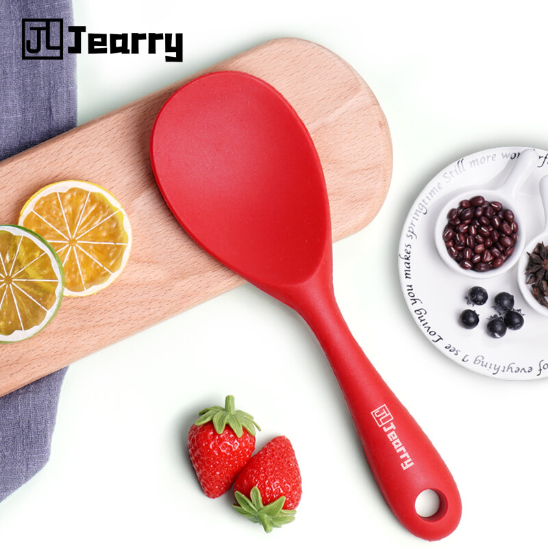 Gambar Jearry Silicone Rice Ladle Heat Resistant Food Grade Silicone Kitchen Utensils