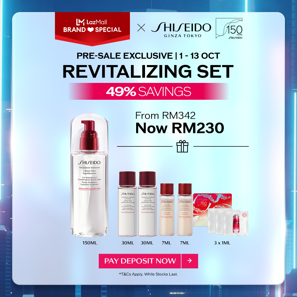 Gambar [150th Anniversary Pre Sale Exclusive | 1   13 Oct] Shiseido Defense Preparation Treatment Softener 150ml Set RM230 (Worth RM342)
