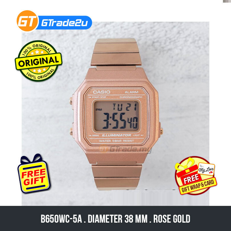 jam casio rose gold original