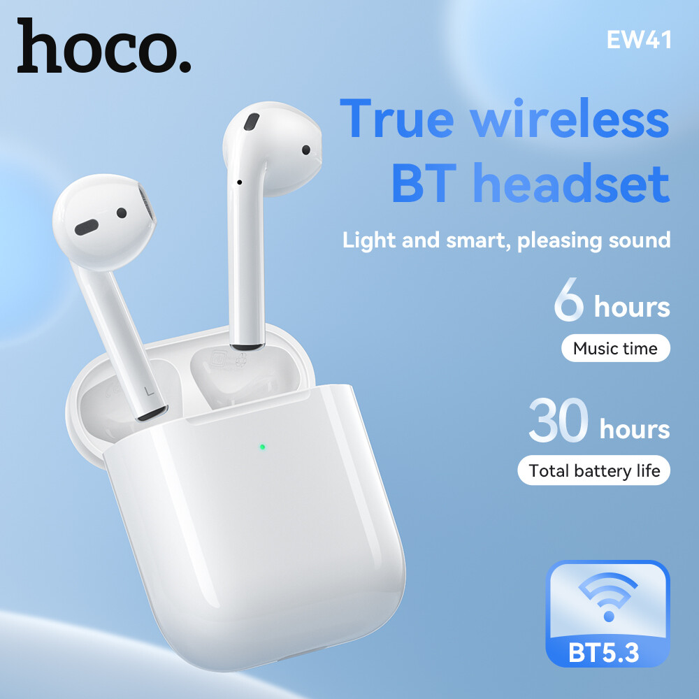  【Giao hàng trong 24 giờ tai nghe không dây chuẩn TWS Hoco ew41 Tai nghe bluetooth 5.3 Tai nghe TWS Tai nghe Micrô tích hợp tai nghe nhạc rảnh tay Tai nghe cho iOS & Android 