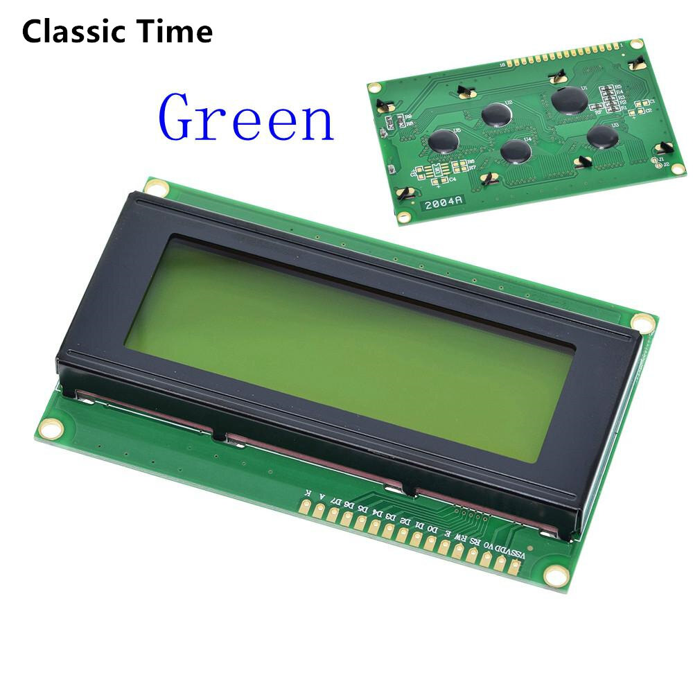 Lcd2004 + i2c 2004 20x4 2004a màu xanh/màu xanh lá cây màn hình hd44780 ký tự lcd/w iic/i2c mô-đun bộ chuyển đổi giao diện nối tiếp