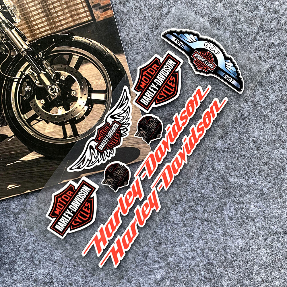 Miếng Dán Mũ Bảo Hiểm Xe Máy Harley-Davidson, Đề-can Vinyl Tạo Kiểu Cho Xe Hơi