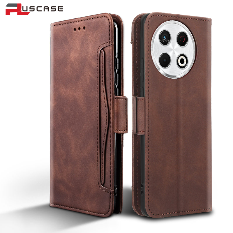 PlusCase for Tecno Spark 30 Pro 4G Case 2 in 1 Wallet Card Slot PU Leather Flip Stand Shockproof Cover