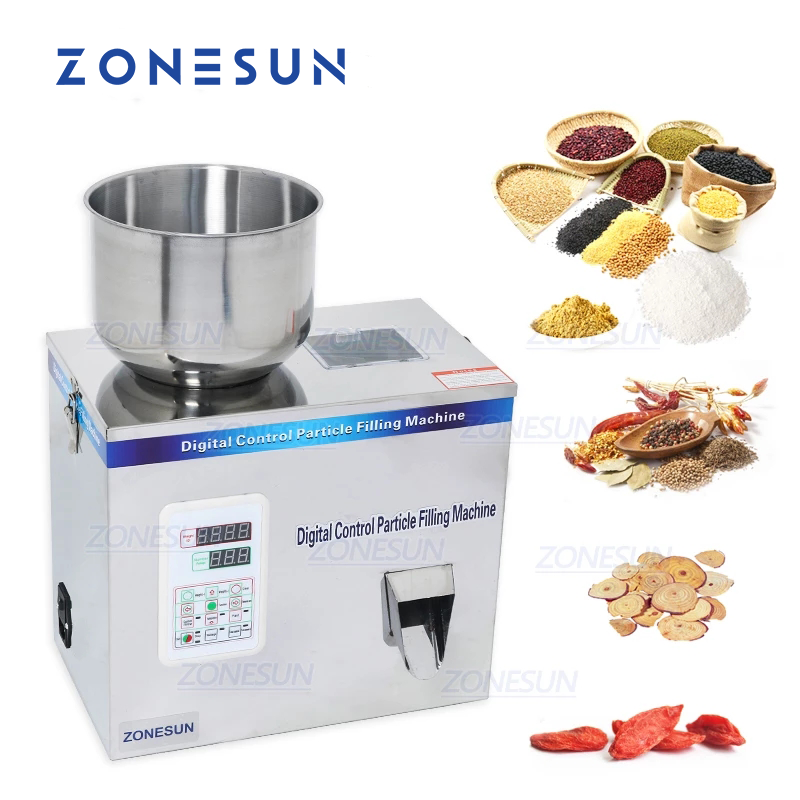 ZONESUN Filling Machine New Type 1-100g Weighing Machine Grain Medicine Salt Packing Machine Powder Filler ราคา 18,143 บาท*ส่งฟรี