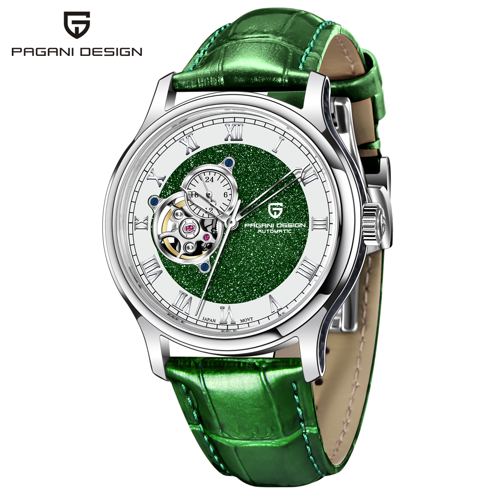 PAGANI DESIGN 2025 Japan NH39A Automatic Watch For Men Hollow Genuine Leather Strap Sapphire Glass Waterproof Men's Watches New Mechanical Stainless Steel Male Clock PD-YS015 ราคา 5,820 บาท*ส่งฟรี