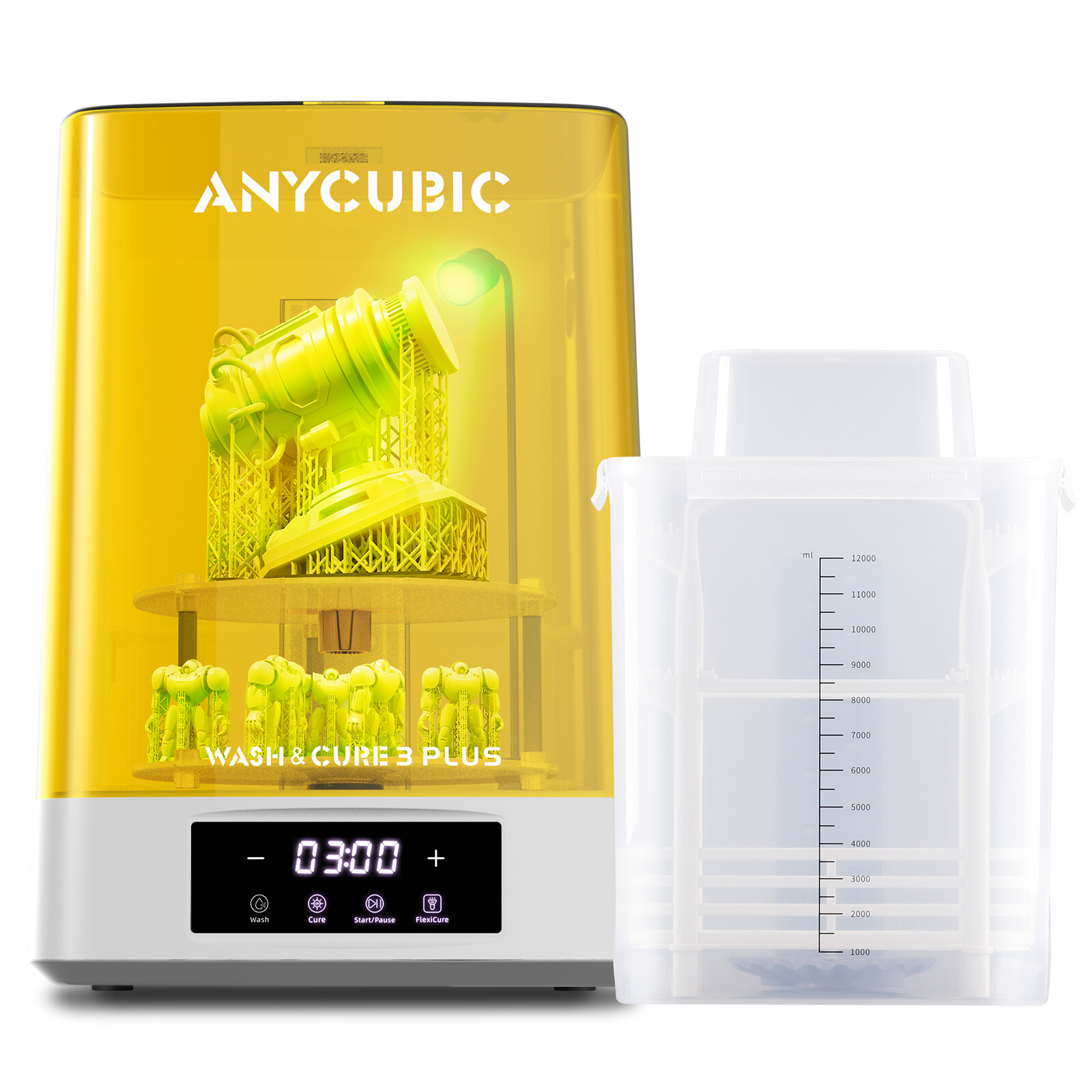 NYCUBIC Wash and Cure 3 Plus Station, Size-Upgrade Wash Cure Machine with Gooseneck Lights, Dual-Layer Design and IPA Saving, for Anycubic Photon Mono M5 Saturn LCD/SLA/DLP 3D Printer ราคา 6,499 บาท*ส่งฟรี