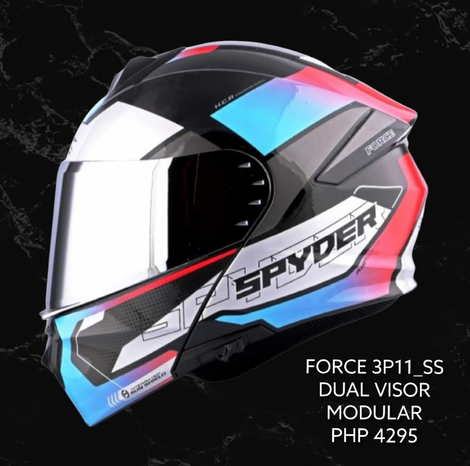 Spyder Modular Helmet with Dual Visor 
