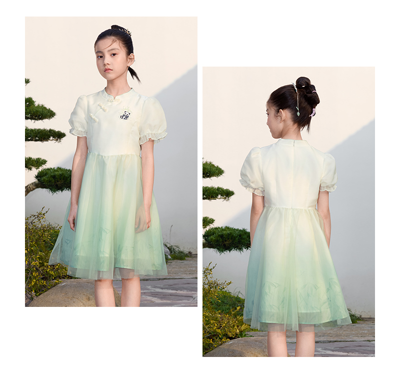 robe balabala pour enfants, nouveaux vêtements d'été 2025, grande robe pour enfants et filles, robe en mousseline de style traditionnel à manches bouffantes