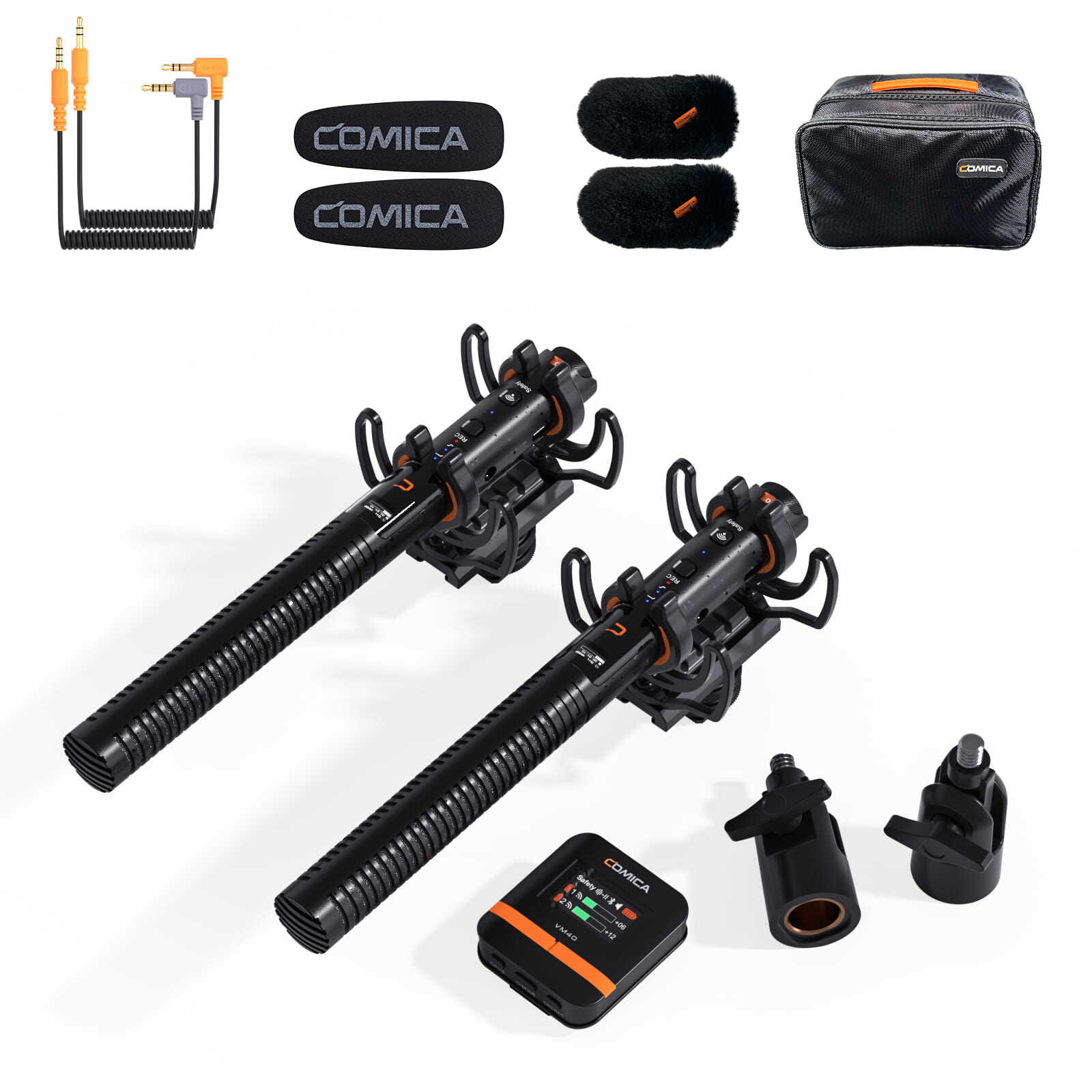 Comica VM40 COMBO Super Cardioid Dual-Channel Wireless Camera Microphone, Wired/Wireless Dual Modes, Professional radio equipment Suitable for Live Broadcast, Interview, Filmmaking and Compatible with Smartphone, Computer, Camera and Tablet PC ราคา 13,370 บาท*ส่งฟรี