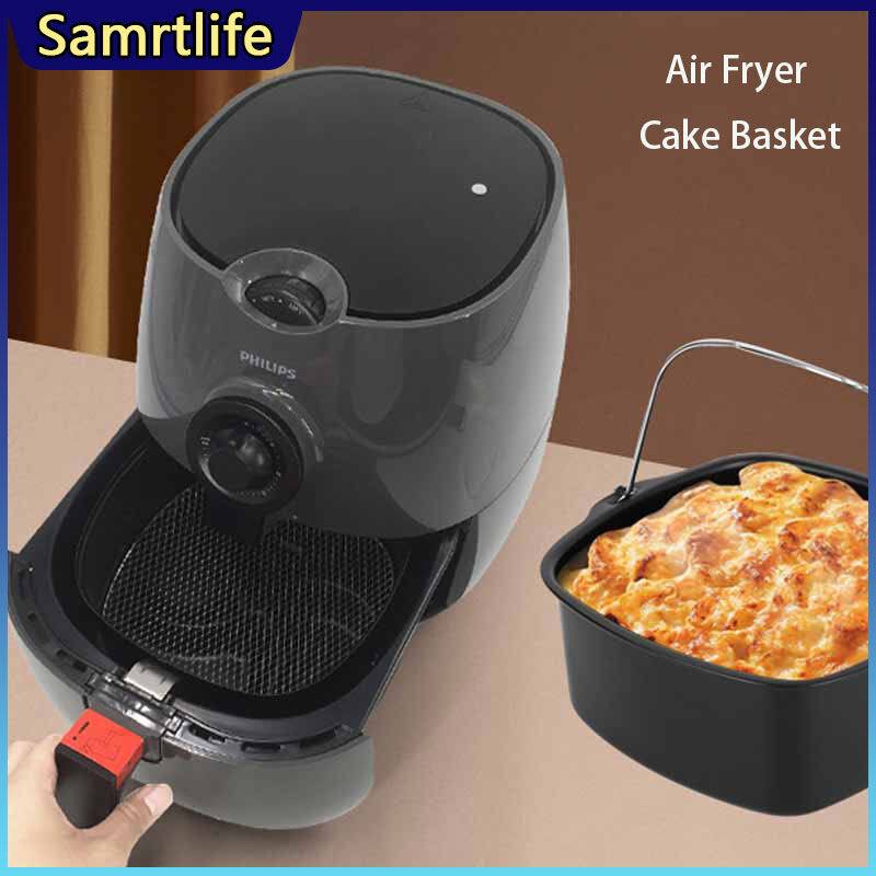 Gambar Smartlife Non stick Cake Baking Tray Basket Airfryer for Philips Baking Dish Pan Air Fryer Kitchen Air Fryer Accessories Baking Basket